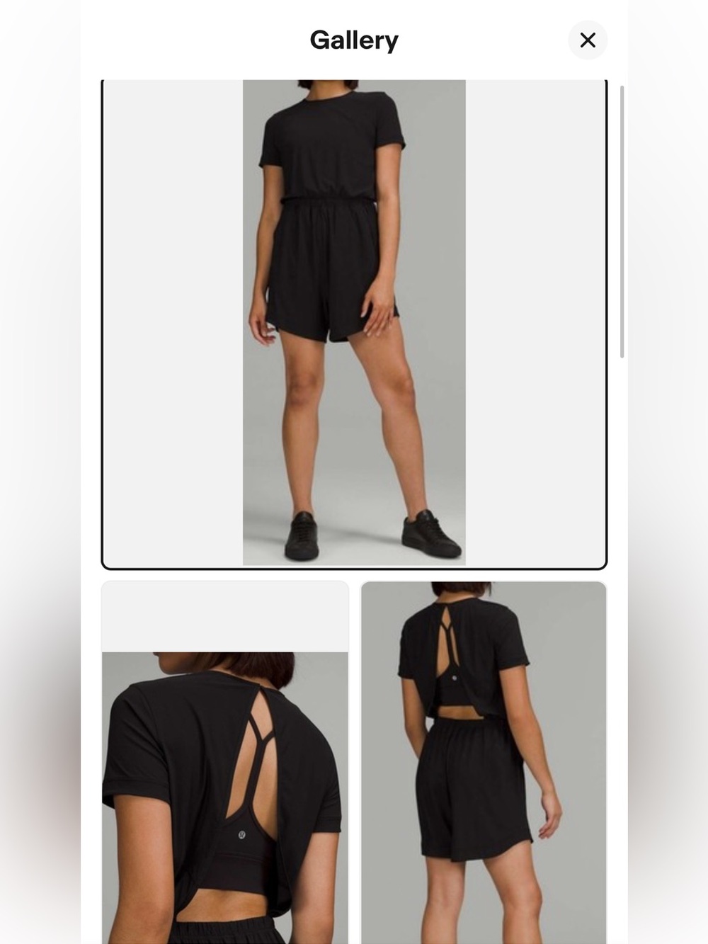 Lululemon Women’s Lightweight High-Neck Romper Athleisure Open Back